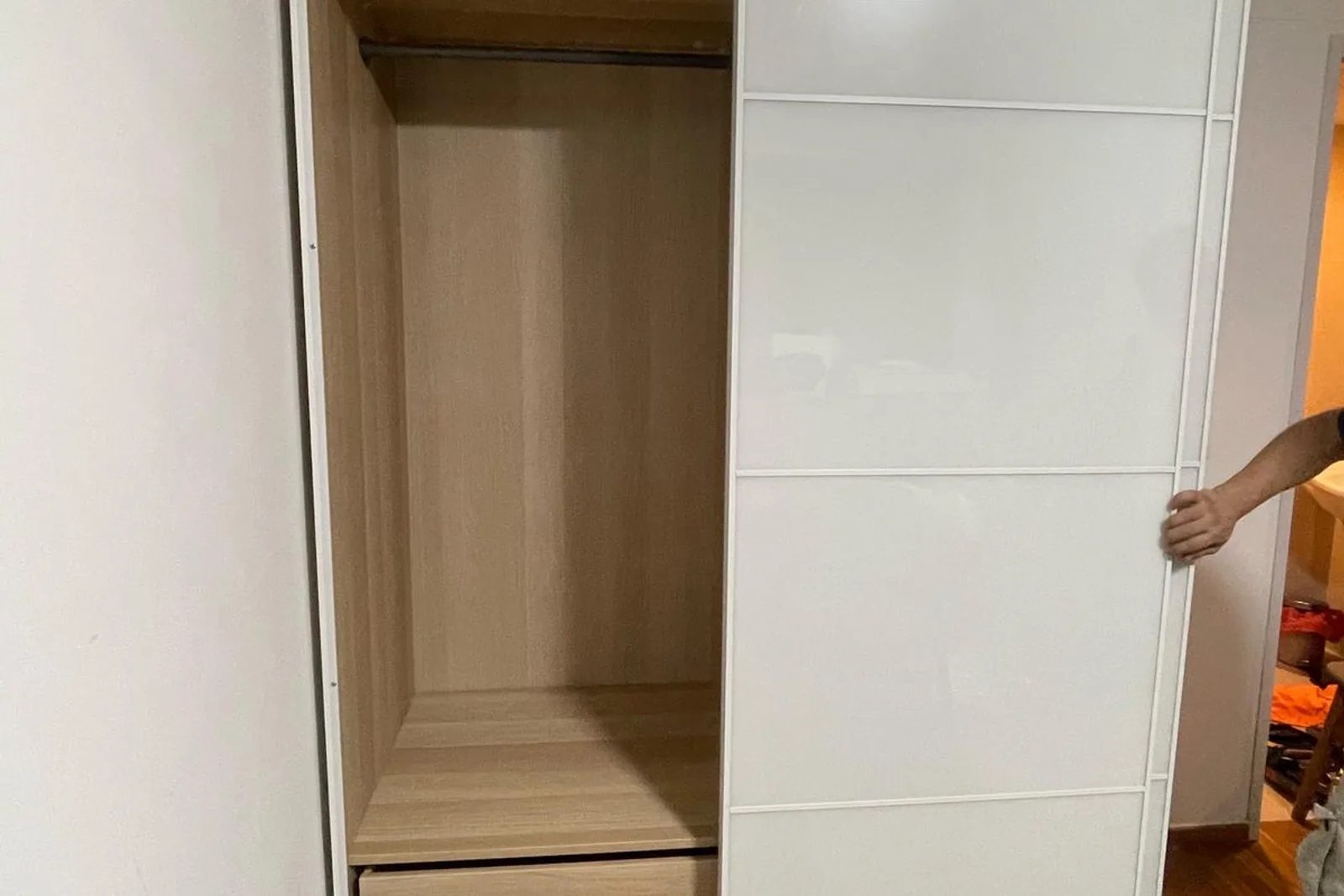 Furniture assembled and positioned after a move