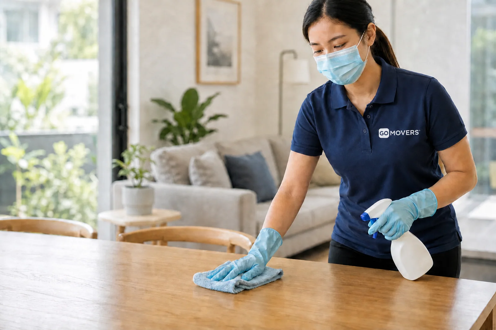 Illustration of post-move cleaning support in a Singapore home