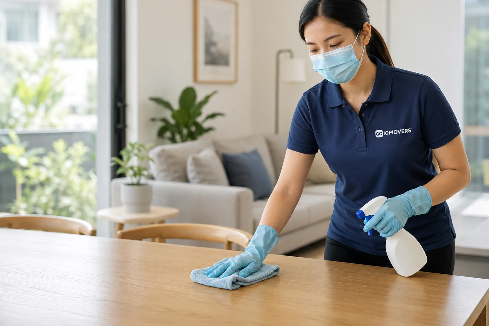 Illustration of post-move cleaning and handover support